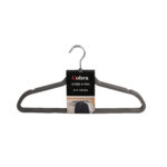 סט 6 קולבים פלסטיק קרם שחור