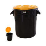 פח אשפה 76 ליטר צבע שחור+