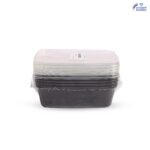 מיכל מלבני 1 ליטר + מכסה ארוז