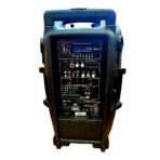 ⁦סט רמקול מוגבר (בידורית) 12 עם סוללה נטענת, תמיכה ב- SD/USB/BT, כולל טרולי,כולל 2 מיקרופונים אלחוטיים⁩ – תמונה ⁦2⁩