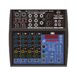 מיקסר 2 ערוצי מיקרופון + 2 ערוצי סטריאו עם מולטי אפקט ו-REC/USB/BT מבית PRO TECH