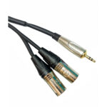 כבל סטריאו מקצועי 2XLR - PL3.5 באורך 3 מטר Lidge cables
