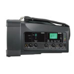 ⁦סט רמקול נייד נטען קל משקל בעל אלמנט בודד בהספק 50 וואט כולל מיקרופון אלחוטי ידני מסדרת 5.8GHz, כולל נגן BT,USB ורצועת נשיאה⁩ – תמונה ⁦2⁩