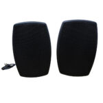 זוג רמקולים מוגברים 6 בצבע שחור