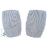 זוג רמקולים מוגברים 6 בצבע לבן